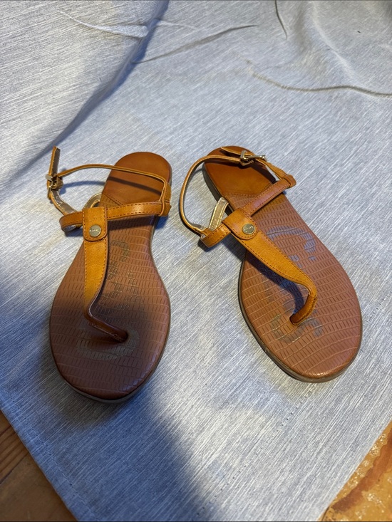 Circus by Sam Edelman Shoes - Circus by Sam Edelman Cognac Brown T-Strap Sandals